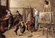 MOLENAER, Jan Miense Painter in His Studio, Painting a Musical Company ag Spain oil painting reproduction